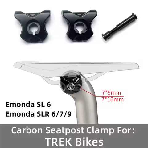 Carbon Seatpost Clamp for Trek Bikes Oval 7*9 / 7*10 mm Carbon Saddle Rail Parts Clamp Suitable For 