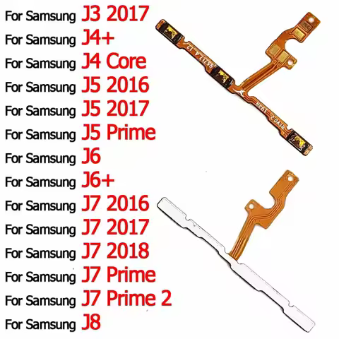 For Samsung Galaxy J5 2016 J6 Plus J6+ J7 Prime 2 J8 2018 J3 2017 J4 Core Power On Off Volume Side B