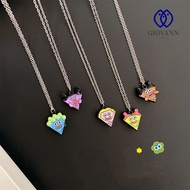 GIOVANNI Cartoon Magnet Necklace, Pizza Shape Creative Best Friend Necklace, Funnty Jewelry Necklace