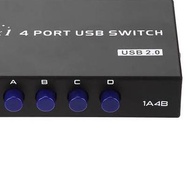 ♧ Usb 2.0 switch manual printer 4 port 1A4B - sharing data switcher 4-1 - Pc to printer ➻