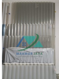Fiber gelombang + UV pro 3.0 m warna susu / Atap fiber transparan pvc