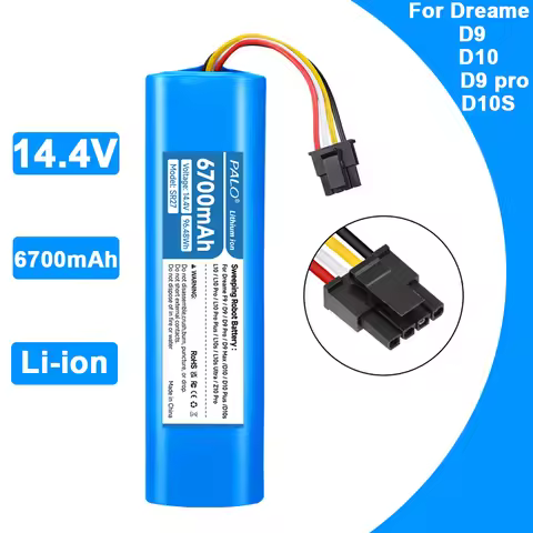 PALO Original 14.4V 6700mAh Replacement Lithium Battery For Dreame F9 D9 D10 D10S L10S L10 Pro RL55L