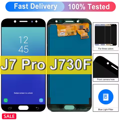 100% Tested Screen for Samsung J7 Pro 2017 J730 LCD Display Screen Touch Digitizer Assembly for Sams