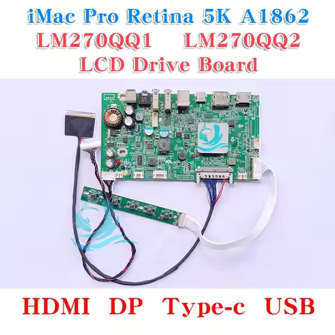 iMac A1419 A2115 5K LCD Controller With DP Type-c Driver Board DIY Monitor kit For LM270QQ1 LM270QQ2