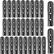30 PCS Aglet Logam untuk Tali Kasut, Pengganti Hujung Tali Kasut Hitam, Aglet untuk Tali Serut