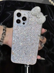 เคสโทรศัพท์ลายผีเสื้อประดับคริสตัลกลิตเตอร์ 1 ชิ้น เข้ากันได้กับ iPhone 16 Pro Max, Y7 Prime (2019)/