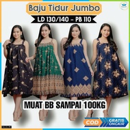 Baju Daster Tidur Wanita Yukensi Tanpa Lengan JUMBO LD 130 140 Busui Kekinian Bali Rayon Premium Pek