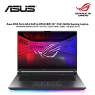 Asus ROG Strix G16 G615L-RS5118W 16'' 2.5K 240Hz Laptop ( NVIDIA® GeForce RTX™ 5070Ti, CU9-275HX, 32