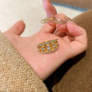 Young Retro Bane Style Brushed Ring Female Light Luxury Fashion ins Diamond Florence Bubble Ring Fem