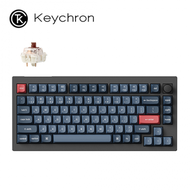 keychron V1 Max 75% 三模機械鍵盤(含旋鈕) RGB Mac/Win 熱插拔 茶軸 注音版本