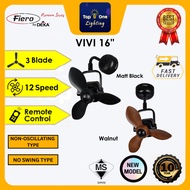 🔥NEW + FREE SHIPPING🔥 DEKA FIERO VIVI 16" Remote Control 6 Speed 3 ABS Blade / Corner Fan / Kipas Di