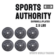 Sports Authority Dumbbell/Barbell Plates 2.5 lbs ( 6 PCS )