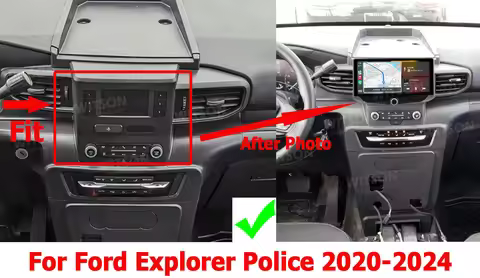 10.88" Car Radio FM CarPlay For Ford Explorer Police 2020-2024 Audio GPS Multimedia Player Bluetooth