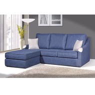 L-Shape Blue Fabric Sofa 3 Seater Sofa Living Room Sofa