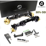 RhinoRC 4WS Aluminum Front Rear Portal Axles 30% OD for Axial 1/10 RC Car LCG W1