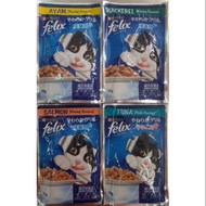 Hot selling☒BORONG (1 KOTAK 24Pkts) Uncang Makanan Kucing Purina Felix 70g (MAX 5CTN)