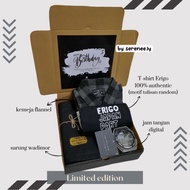 hampers gift box kemeja flanel cowok/ kado kaos erigo/ hampers ulang tahun cowo kekinian/ kado suami