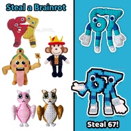 Steal a Brainrot 67 Plush Toy Soft No.67 Plush Doll Collectible Must-Have Cuddle Buddy for Video Gam