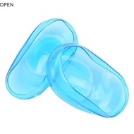 [OP] 2Pair/4pcs Blue Clear Color Silicone Ear Cover Hair Dye Shield Protect SG