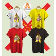 Baju - MARIO WORLD BOWSER CHARACTER T-SHIRTS - SUPER MARIO BROSS TYPE 7 TSHIRT