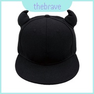 And Adults Kids Demon Horn Cap With Curved Visor And Sunblock For Activities Outdoor