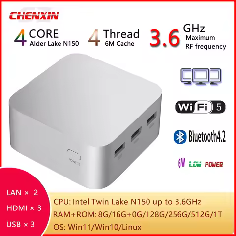2025 T8 PLUS N150 MINI PC Win11 Win10 Ubuntu 8G/16G RAM 0G/128G/256G/512G/1T /2T ROM Mini Desktop RJ