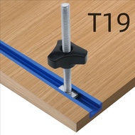 400mm 19 Type T Track Woodworking T-slot Slide Track Aluminium Miter T-Track,T-slot Miter Track Jig 