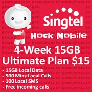 Singtel Prepaid $15 4-week 15GB Ultimate Plan / Top Up / Renew