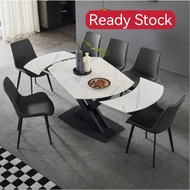 TSST E02 Extendable Dining Table, Extendable Sintered Stone Table, Extendable Sintered Stone Dining Table