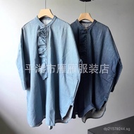 Ruffled*Vintage Casual Sweatshirt45New Spring and Autumn Women's Clothing2024Year r Two-tone Denim L