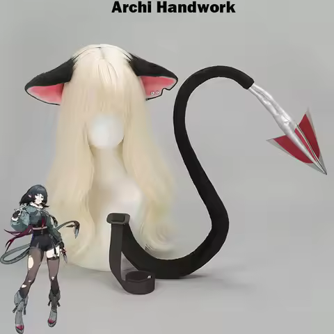 Archi Handwork Zenless Zone Zero Jane Doe Furry Ears Headband Headwear Plush Tail Mouse Fursuit Orc 