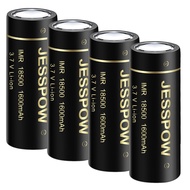 18500 Rechargeable Batteries with Flat Top, IMR 18500 Rechargeable Li-ion Battery 1600mAh 3.7V for F