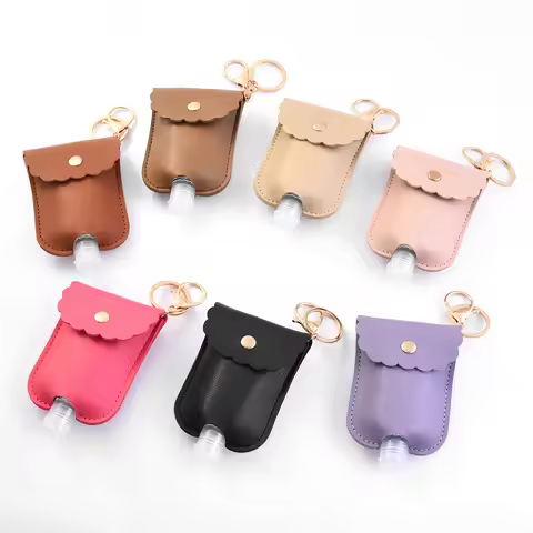 New 30ml Hand Sanitizer Bottle Holster School Bag Disinfectant Holster Keychain Disposable Alcohol H