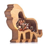 LION 男孩木存錢罐 個性化女嬰硬幣銀行 定制存錢罐