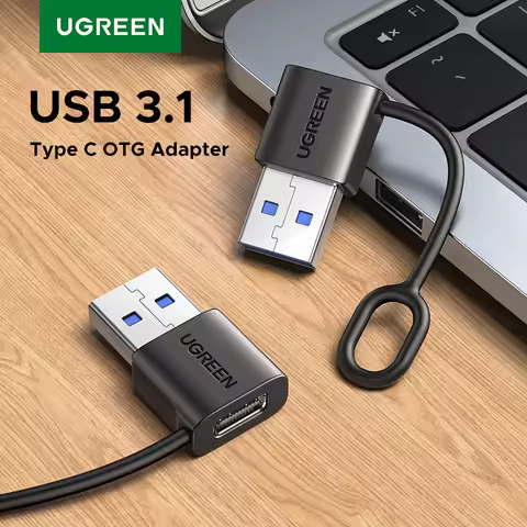 UGREEN USB-A to USB-C Converter OTG 18W Fast Charge USB 3.1 Gen1 Data Transfer Adapter Connector for