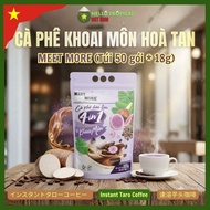[02.02] MEET MORE Instant Taro Coffee | Low Cafein, Does Not Cause Drunk | Super Economical Bags (50