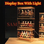 【In stock】Popmart Display Case Display Box With Light  Display Box Led Display Box Acrylic Display Case Acrylic Display Box For Lego Display Box Transparent Display Box Toy Display