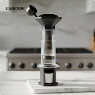 Garende Manual Coffee Brewer Clear-and-Black Clear Coffee Brewer Compact Brew Gear