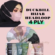 Alkindo Adult 3D 4ply Hijab Headloop FaceMask Topeng Muka 4 layers Dewasa