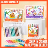 48 Color Twistable Twist Oil Pastel Crayon Set Washable Non-Toxic Toddlers Silky Crayon Pen Capybara