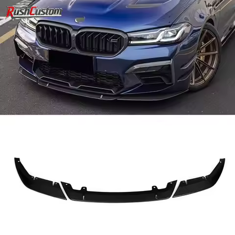 ST Style dry Carbon Front Bumper Lip Front Spoiler Winglet Splitter for BMW M5 F90 LCI Competition 2
