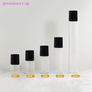 GREATSHORE 1ml 2ml 3ml 5ml 10ml Amber Thin Glass Roll On Bottle Empty Refillable Bottle Sample Test   Vials With Roller SG