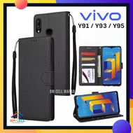 Vivo Y91 Y93 Y95 Flip Cover Wallet Case Premium Leather Case Softcase Card Slot Money Magnet ELEGAN