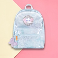 幻彩LED徽章休閒後背包-雪白貓咪 Fun Time
