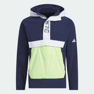 adidas กอล์ฟ เสื้อแจ็คเก็ตแขนยาวซิปครึ่งตัว WIND.RDY Athletic ผู้ชาย สีน้ำเงิน HY0976