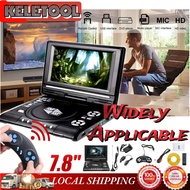 9.8-Inches Portable DVD Player CD Player With Screen VCD DVD USB MP3 MP4 Speaker Rotate LCD Home Car