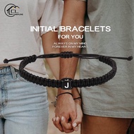26 Letter Initial Bracelets Gelang Couple Bracelet for Women Teen Girls Woven Rope Braided Graduatio
