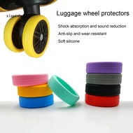 XPS Silicone Suitcase Wheel Protectors 12pcs Silicone Luggage Wheel Covers Noise-reducing Wear-resistant Spinner Wheel Protectors