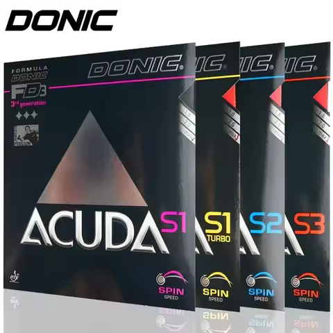 Genuine DONIC ACUDA S1 reinforced S2 S3 table tennis rubberized racket with reverse rubber cover