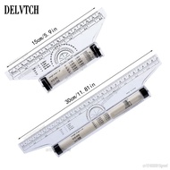 【Lowest Prices Online】 15cm 30cm Multi-Purpose Angle Parallel Scroll Rolling Ruler Architect Design Draft Art Drawing Measuring Balance Scale Template